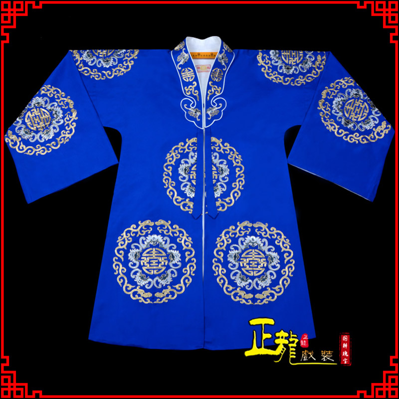 仙桃老旦团花披夫人土地婆软绉五蝠女员外衣